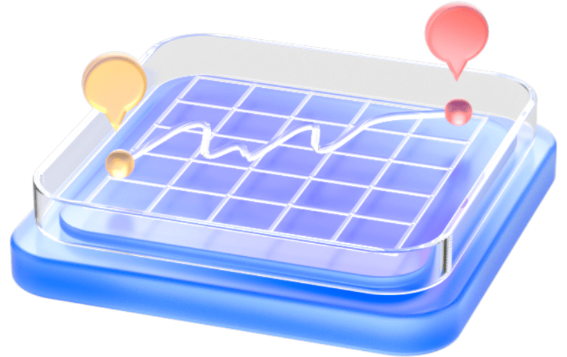 元素3D渐变商务数据图