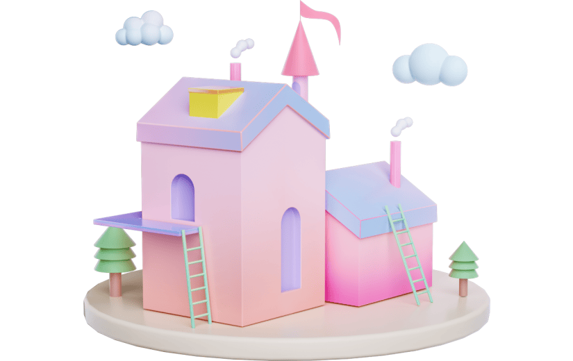 元素 C4D3D卡通房屋