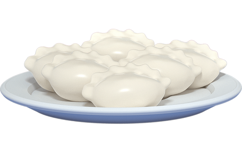 C4D简约风饺子3D元素