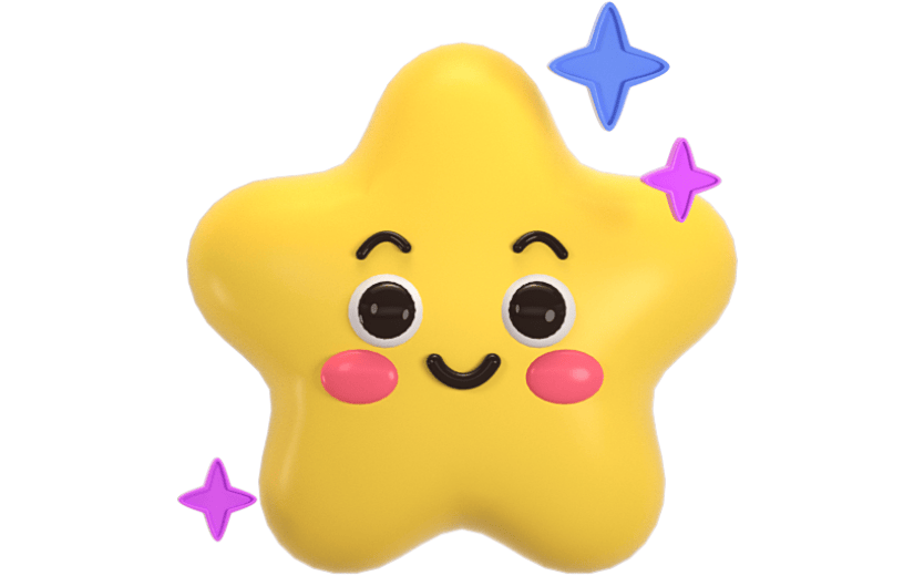 元素3D卡通星星表情包惊喜