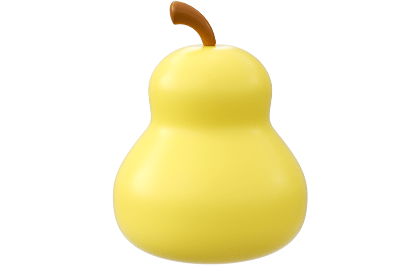 元素3D立体卡通秋梨水果