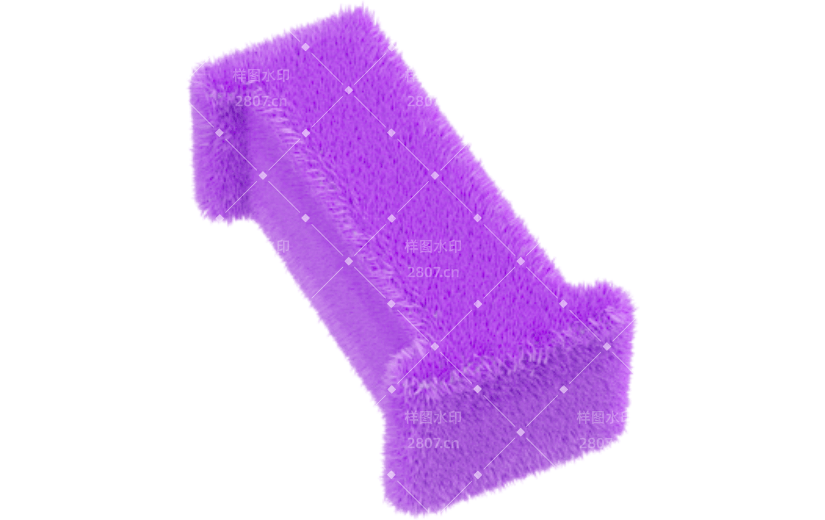 c4d毛绒数字3D元素渲染1
