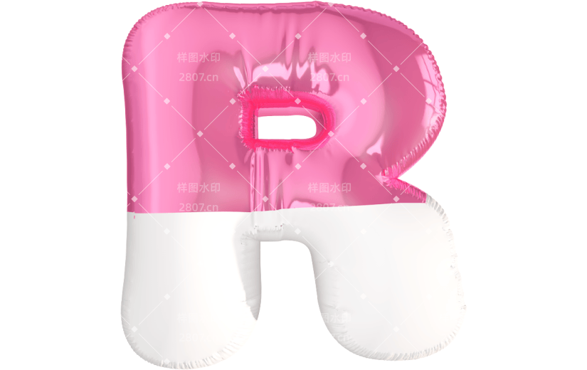 元素卡通3D质感字母