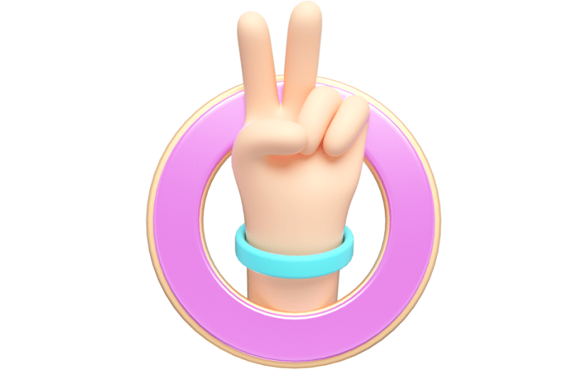 元素卡通3D手势
