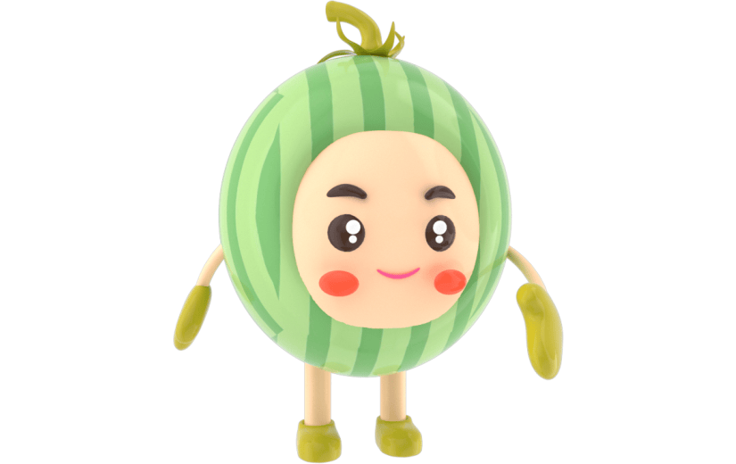 元素西瓜卡通人物元素