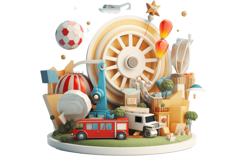 3D风格环游世界旅行宣传3D元素