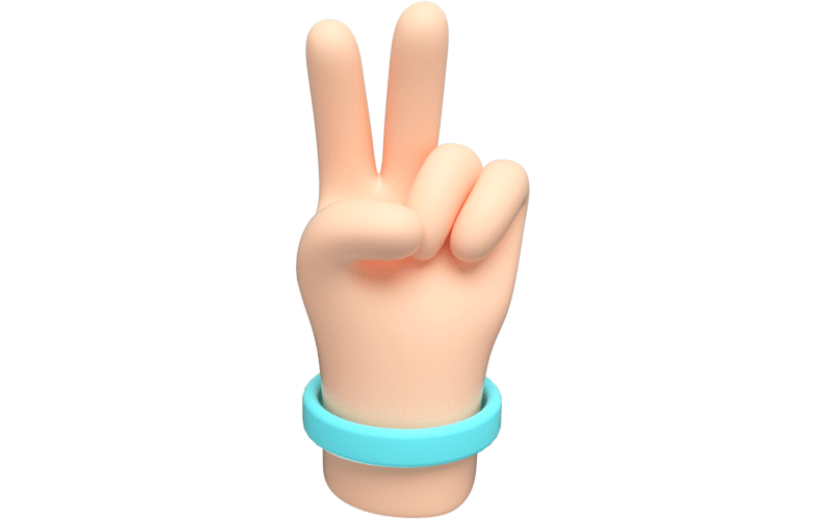 元素卡通3D手势