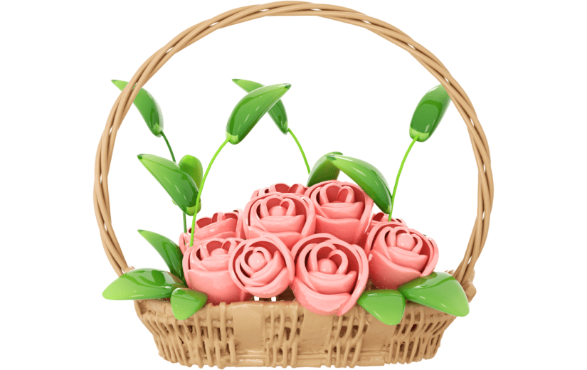元素3D花篮 鲜花