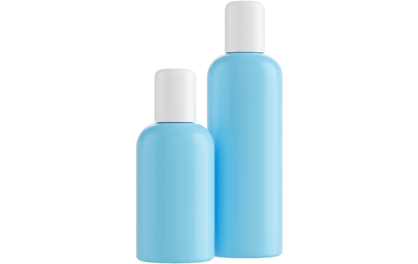 元素C4D简约蓝色化妆品瓶子摆件