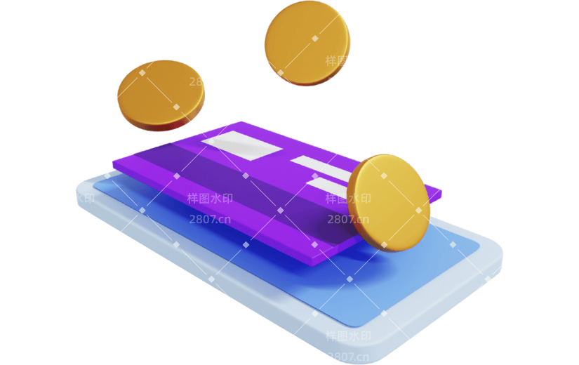 C4D电商装饰信用卡3D渲染