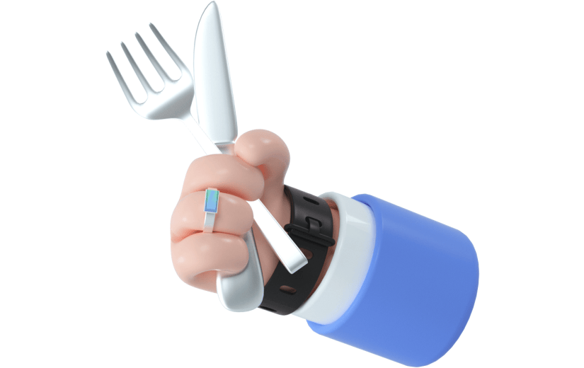 创意3d立体创意干饭元素
