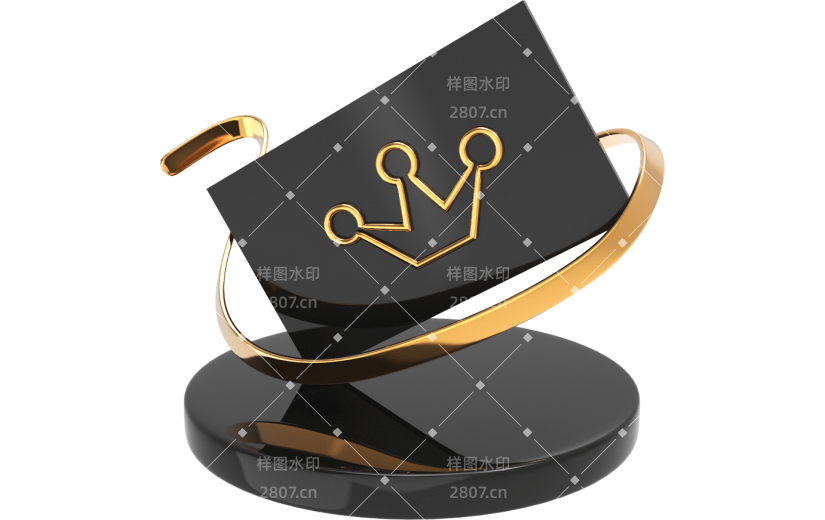 元素3D立体黑金促销元素