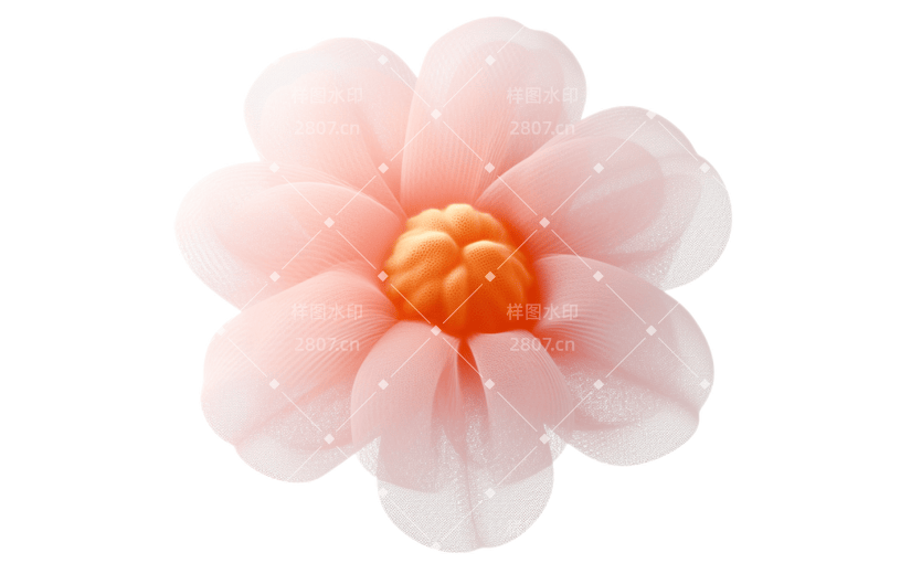 3D风格小清新粉色小花宣传3D元素