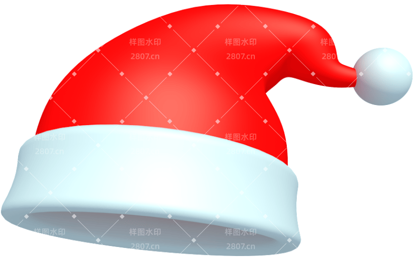 元素卡通3D圣诞帽