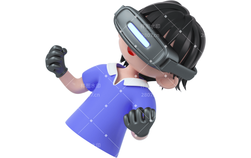 创意3d立体创意人物元素