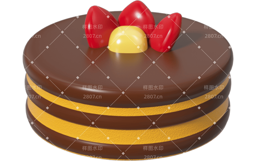 元素3D电商装饰物蛋糕