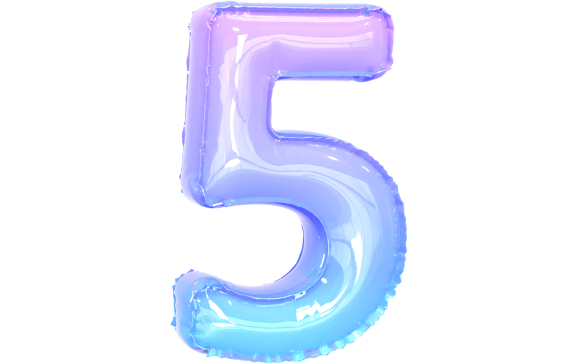 元素3D 数字5倒计时