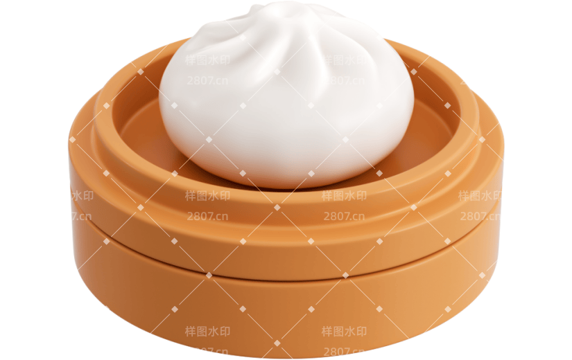 元素3D卡通食材包子