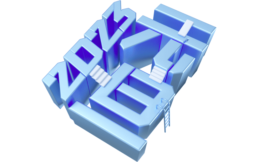 元素卡通3D元旦
