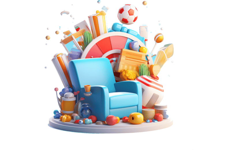 3D风格家庭宅家物品合集宣传3D元素