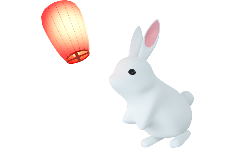 创意3d立体创意兔子元素
