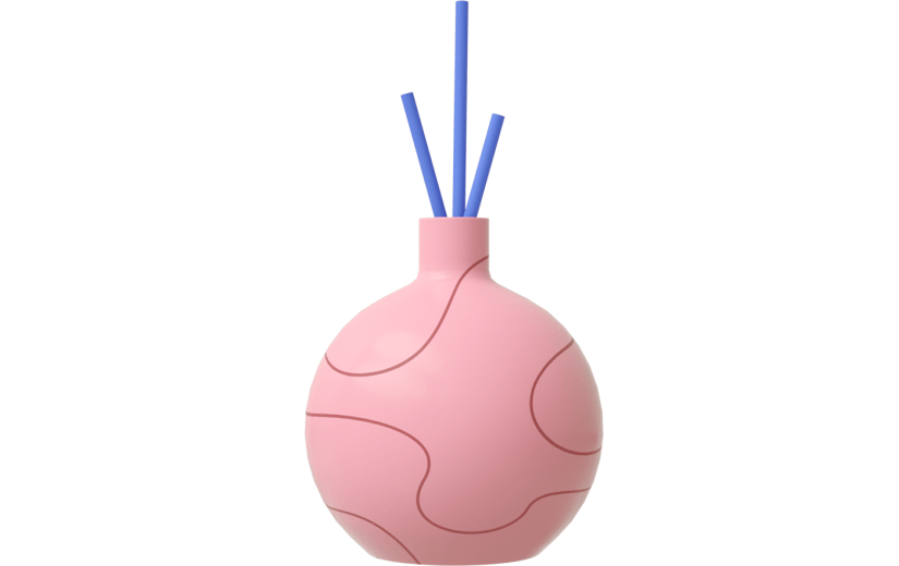 元素C4D立体粉色简约花瓶