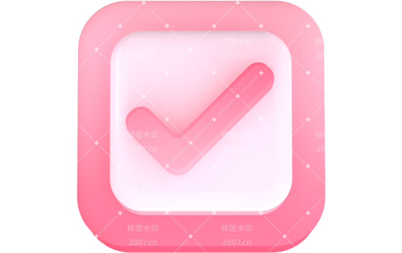 3d创意粉色UI界面按钮