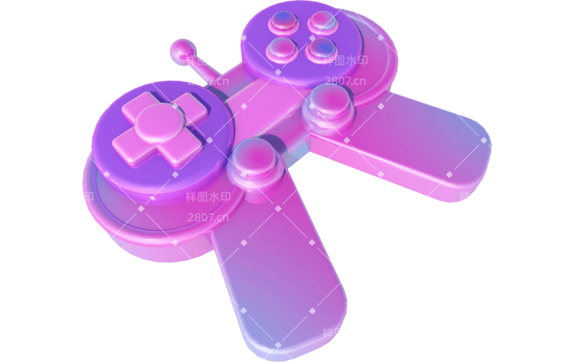 元素卡通3D炫彩游戏机