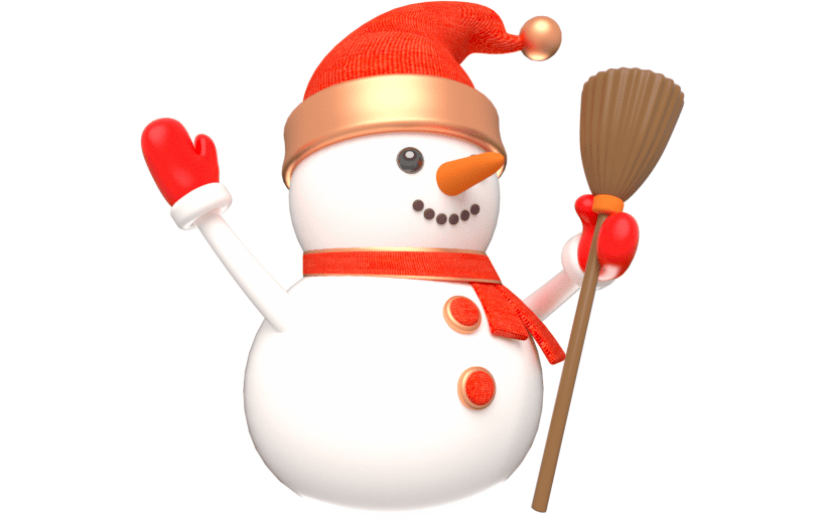 元素卡通3D雪人