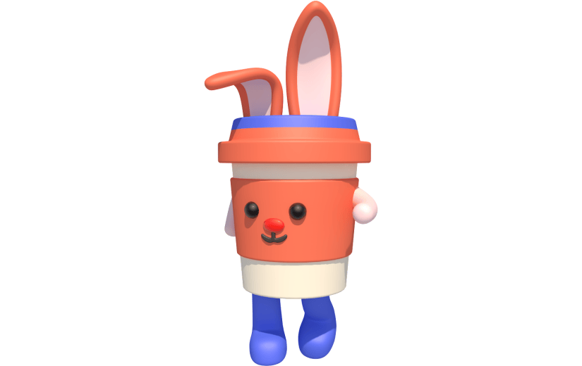 元素卡通3D拟态化杯子