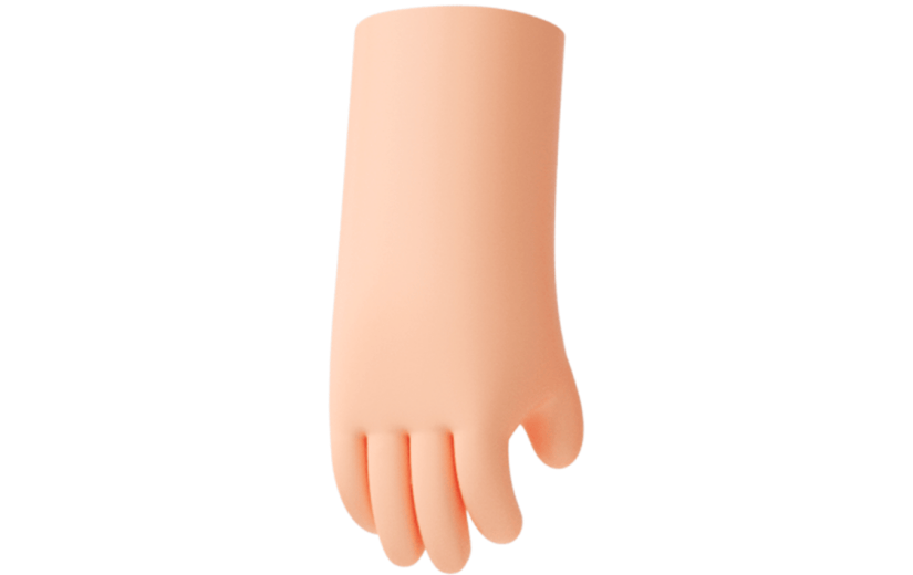 元素C4D立体粉色卡通拿手势