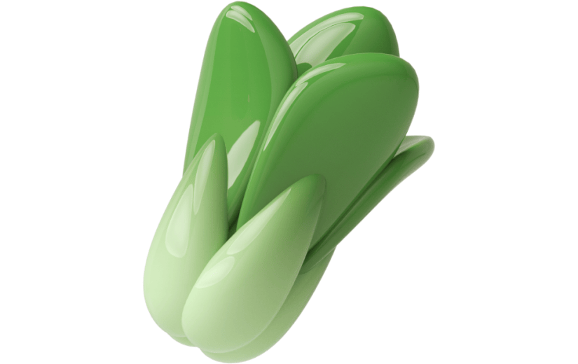 元素C4D立体绿色卡通青菜