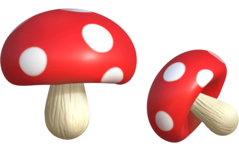 3D立体红蘑菇