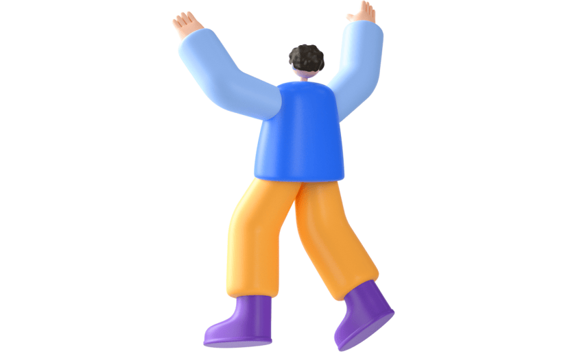 元素C4D立体蓝色卡通人物