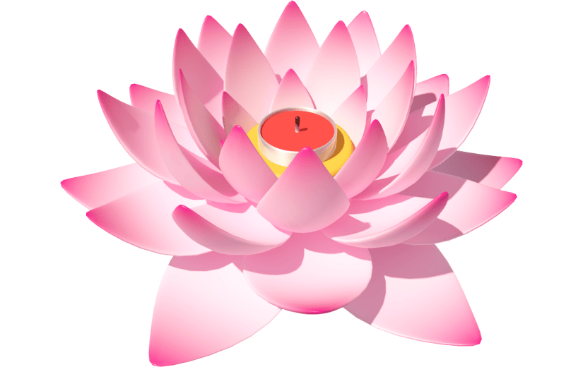 元素卡通3D七夕荷花灯