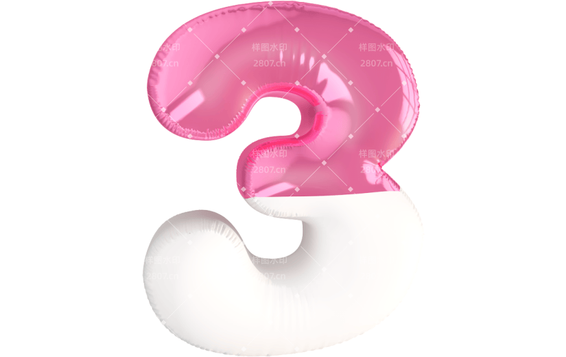 元素卡通3D质感数字