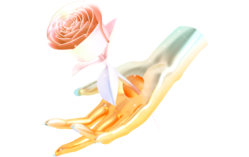 创意3d立体创意七夕元素