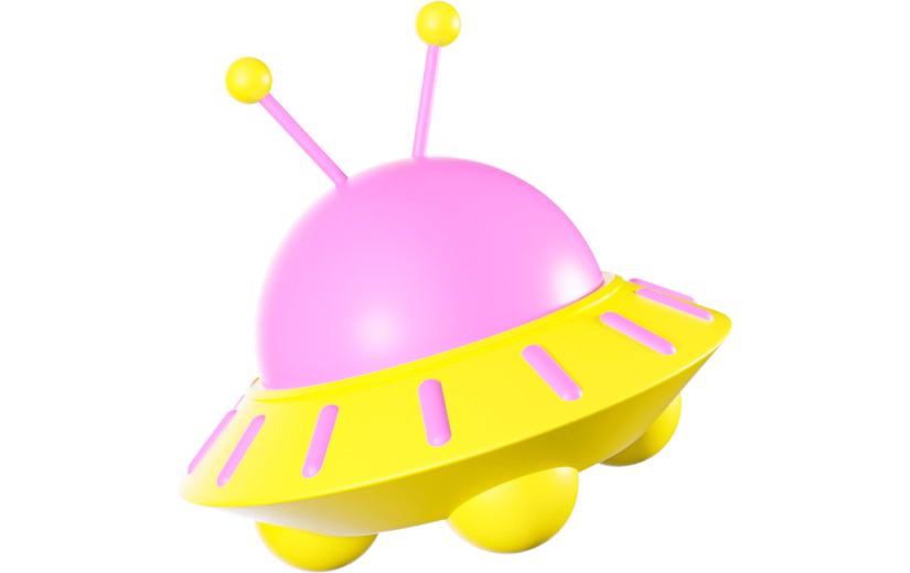 3D元素卡通科技外星人ufo