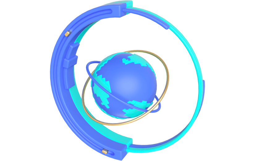 元素卡通3D地球装饰