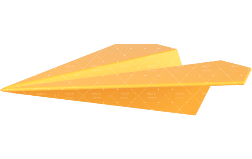 元素卡通3D纸飞机
