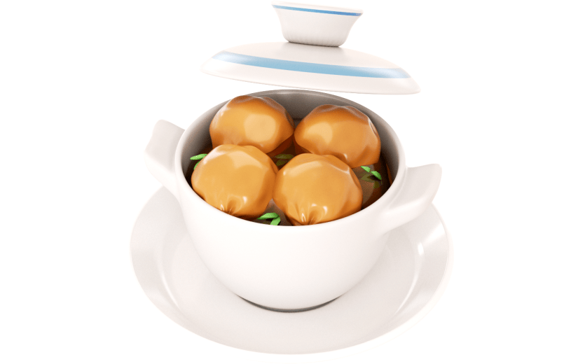 元素3D 丸子 食物 美食