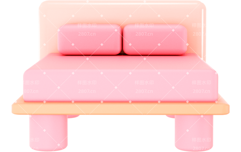 元素3D 床 小元素 家具