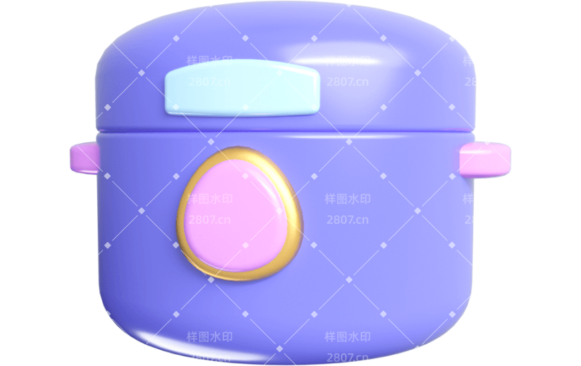 元素卡通3D电饭锅