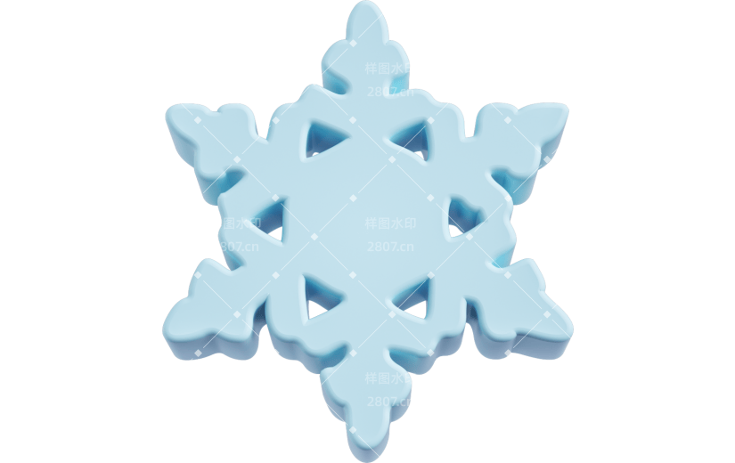 元素 C4D3D立体雪花