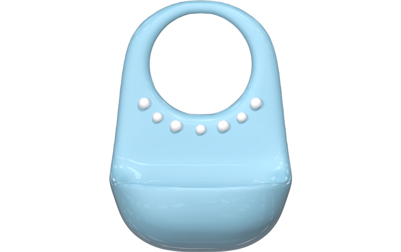 元素3D立体儿童可爱饭兜