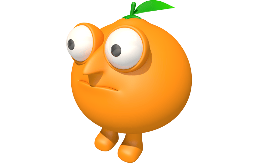 元素卡通3D搞怪橙子