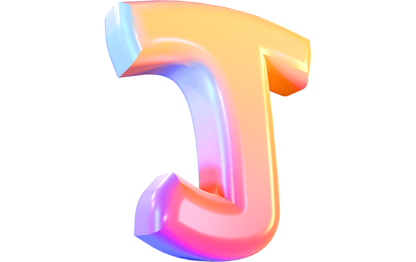 渐变风字母J立体3D元素