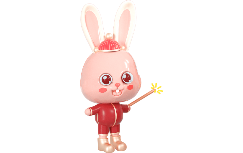C4D鞭炮爆竹红色喜庆新年3D元素