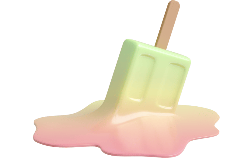 元素C4D立体粉色卡通冰淇凌