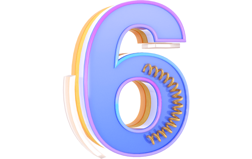 元素3D 数字6倒计时